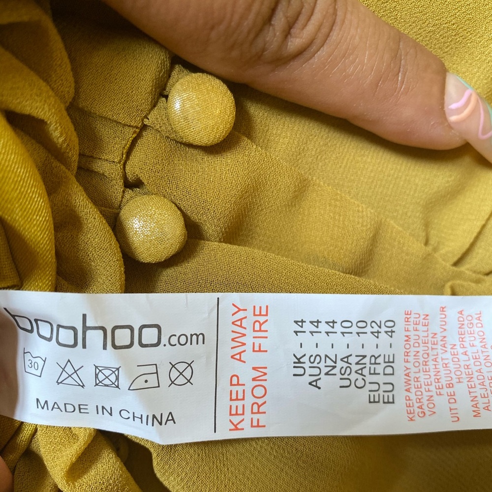 Boohoo button detail skater Dress - Picture 5 of 8